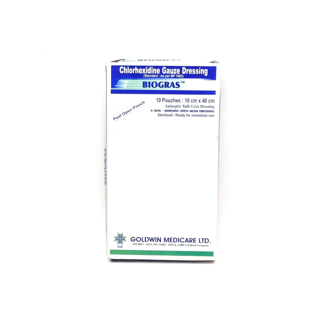 Chlorhexidine Gauze 10cmx40cm (Biogras)