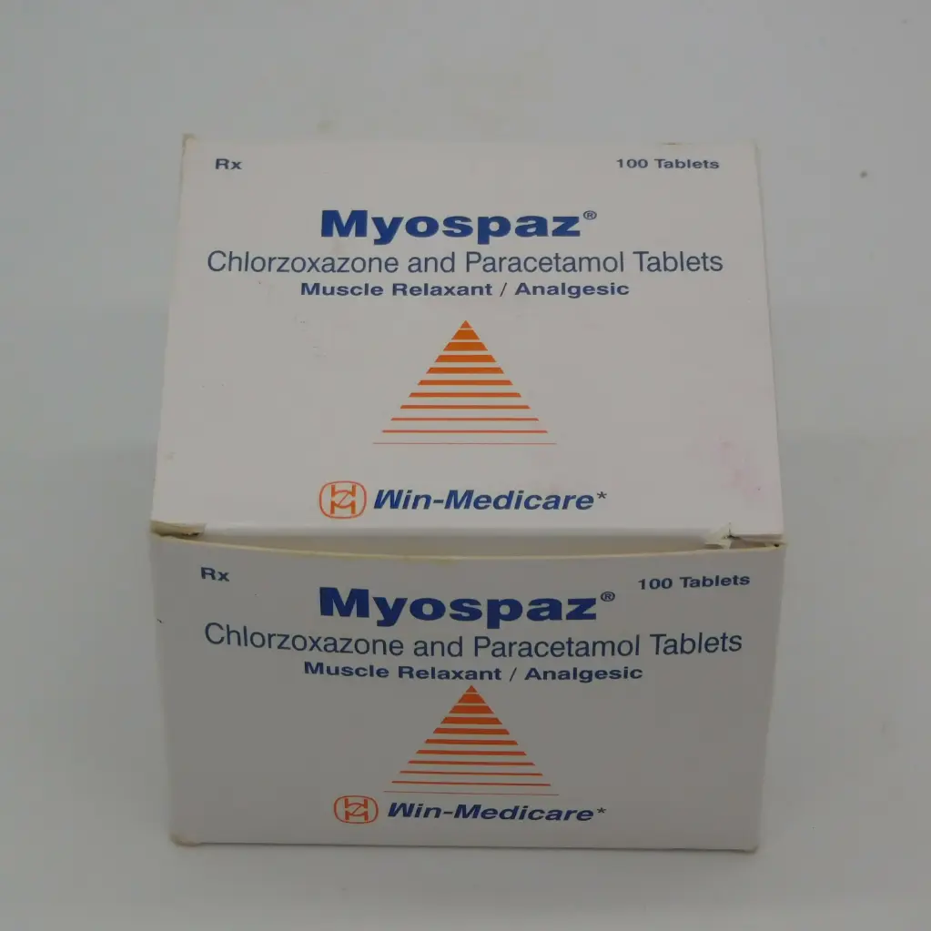Chloroxazone/Paracetamol 250mg/500mg  (Myospaz)