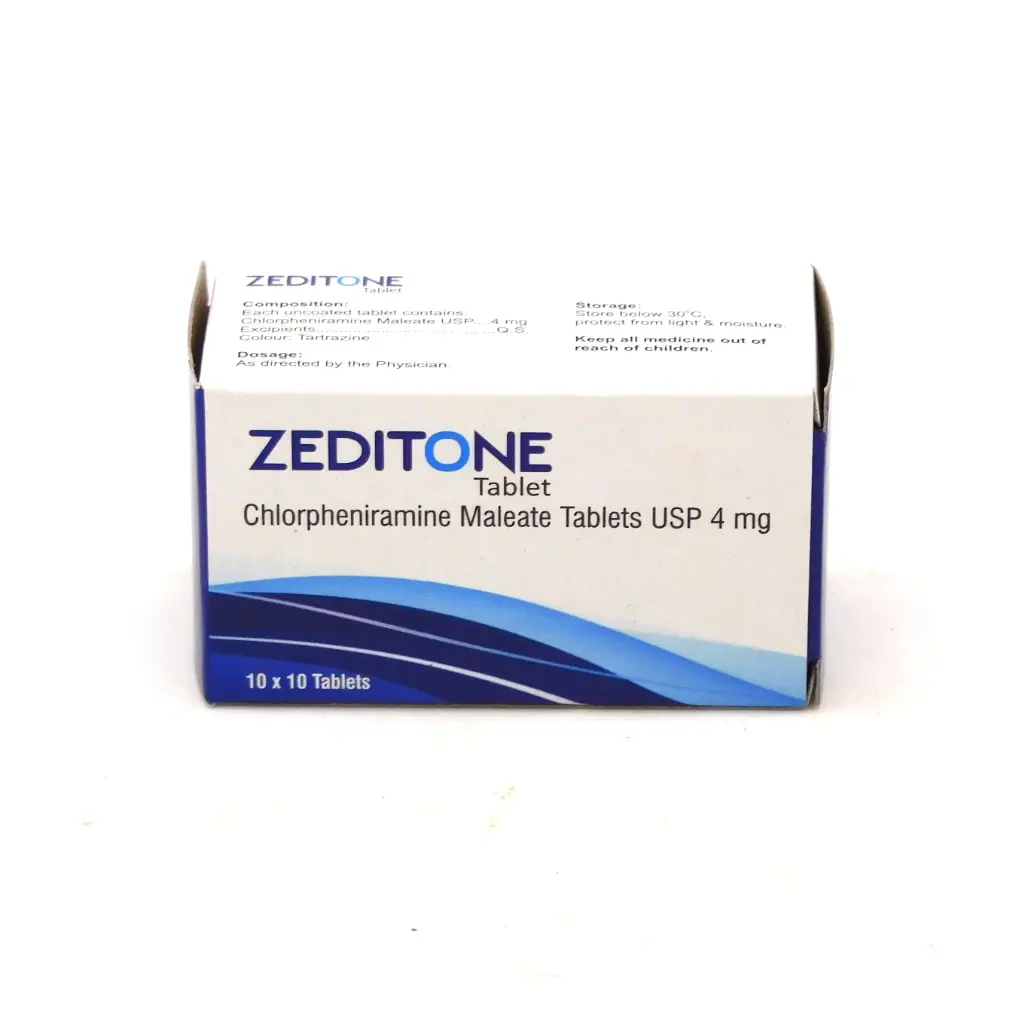 Chlorpheniramine 4mg Tablets Blister (Zeditone)