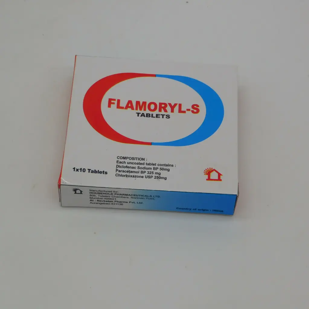 Diclofenac/Paracetamol/Chlorzoxazone 50mg/325mg/250mg Tablets (Flamoryl S)