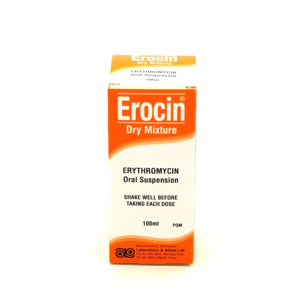 Erythromycin 125mg/5ml Dry Suspension 100ml (Erocin)