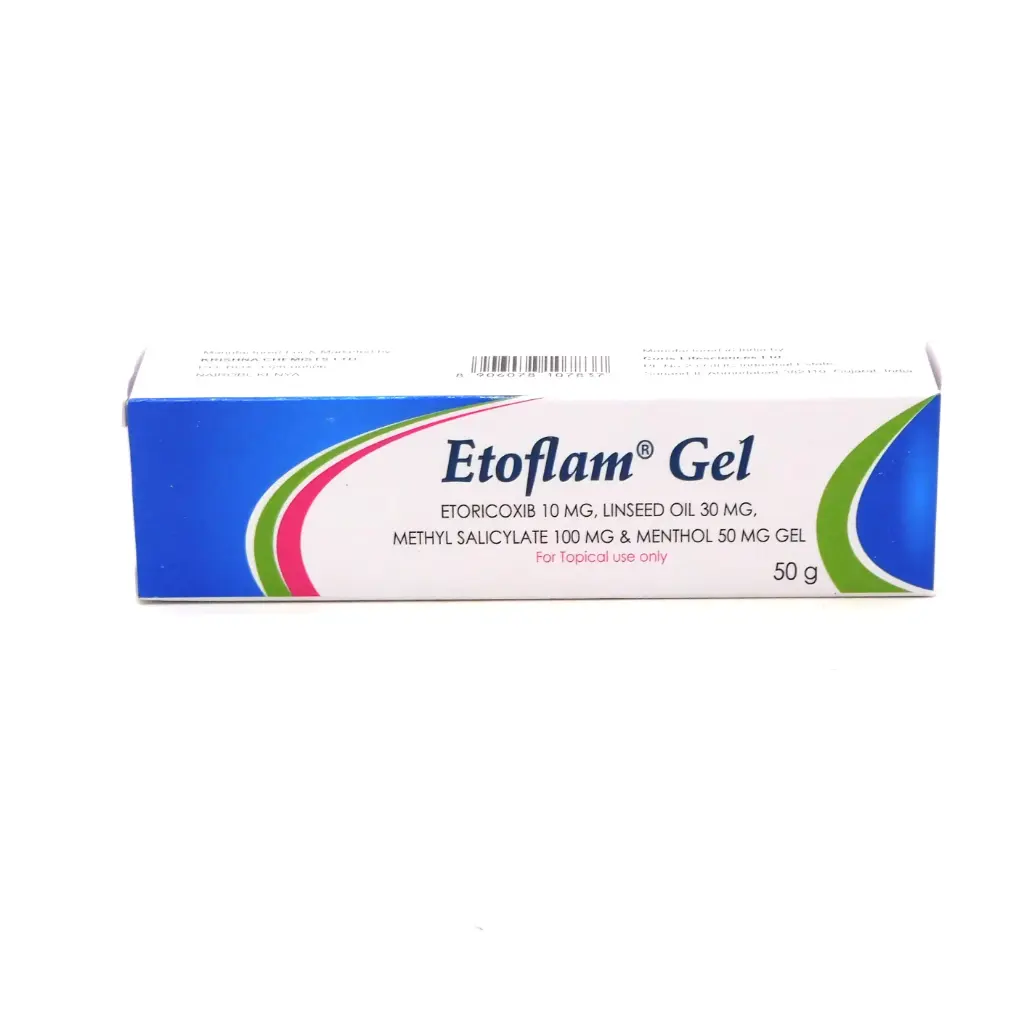 Etoricoxib/Methyl Salicylate/Linseed oil/Menthol Gel 50gm (Etoflam) 