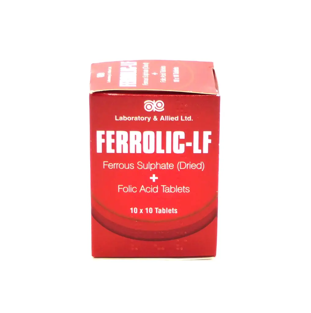 Ferrous Sulphate/Folic Acid 200mg/0.4mg Tablets (Ferrolic LF)