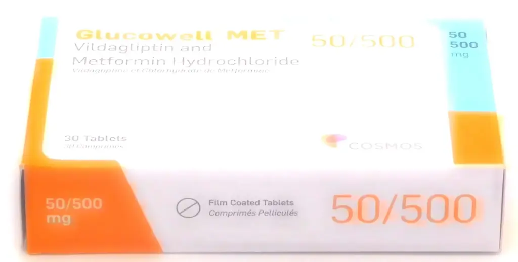 Vildagliptin/Metformin Hydrochloride 50/500mg (GlucowellMET) 