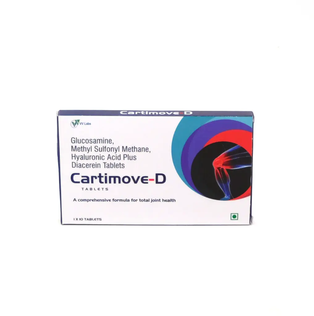 Glucosamine/MSM/Hyaluronic acid/Diacerein Tablets (Cartimove D)