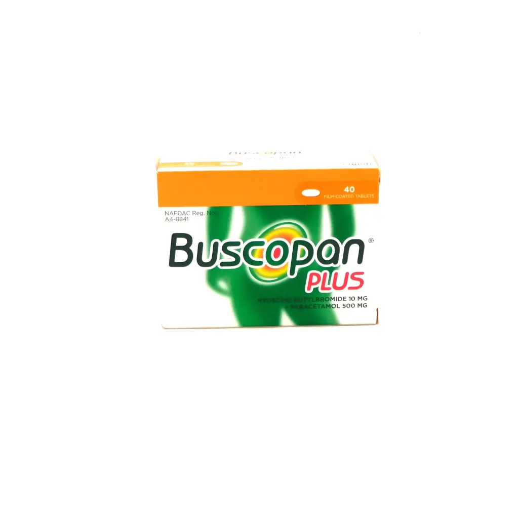 Hyoscine N-Butylbromide/Paracetamol 10/500mg Tablets (Buscopan Plus)