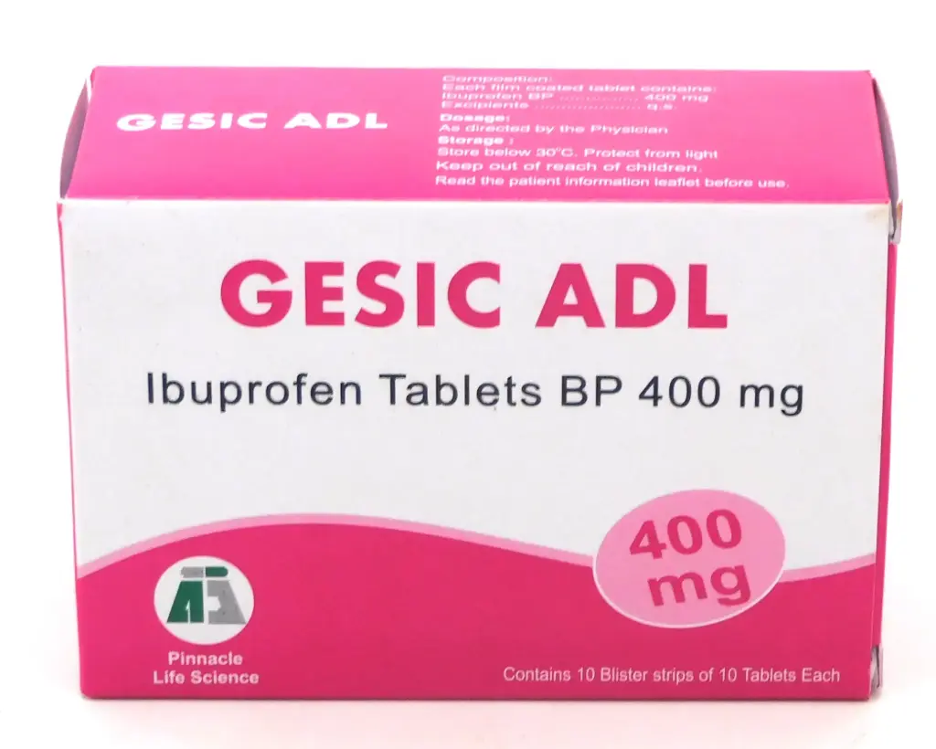 Ibuprofen 400mg Tablets Blisters (Gesic Adl)
