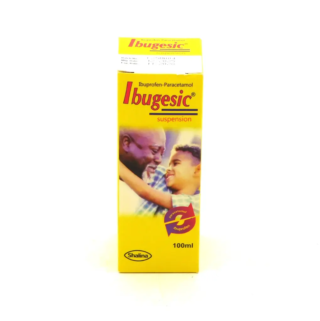 Ibuprofen/Paracetamol 100/125mg/5ml 100ml Suspension (Ibugesic)