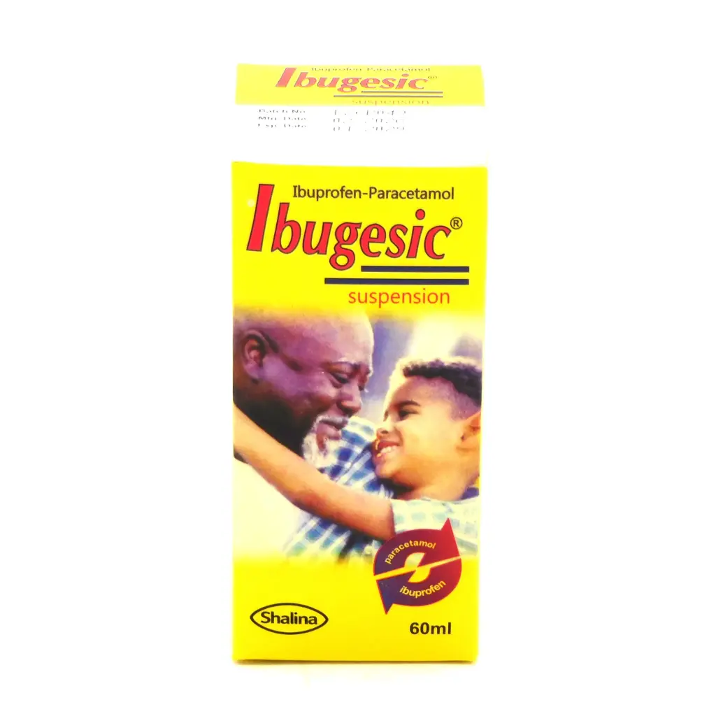 Ibuprofen/Paracetamol 100/125mg/5ml 60ml Suspension (Ibugesic)
