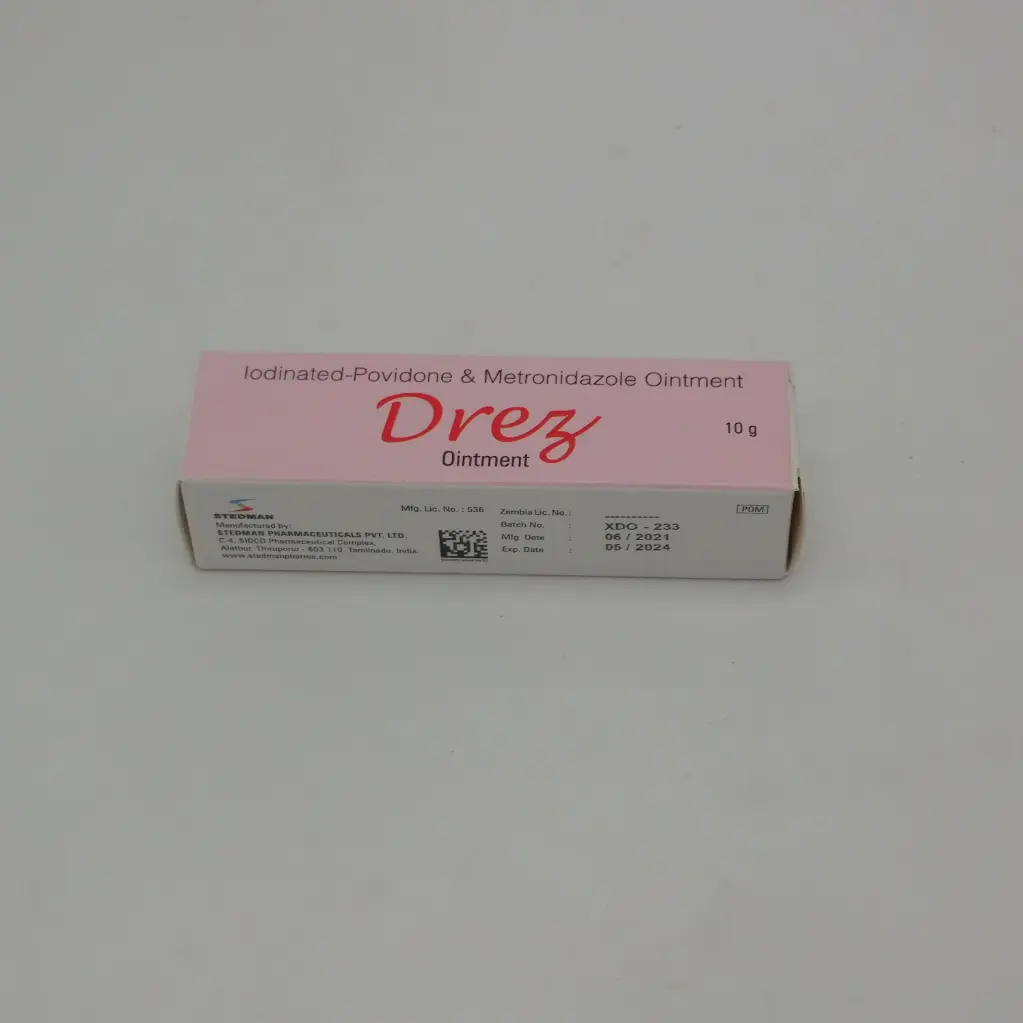 Iodinated-Povidine and Metronidazole 10g Ointment (Drez)