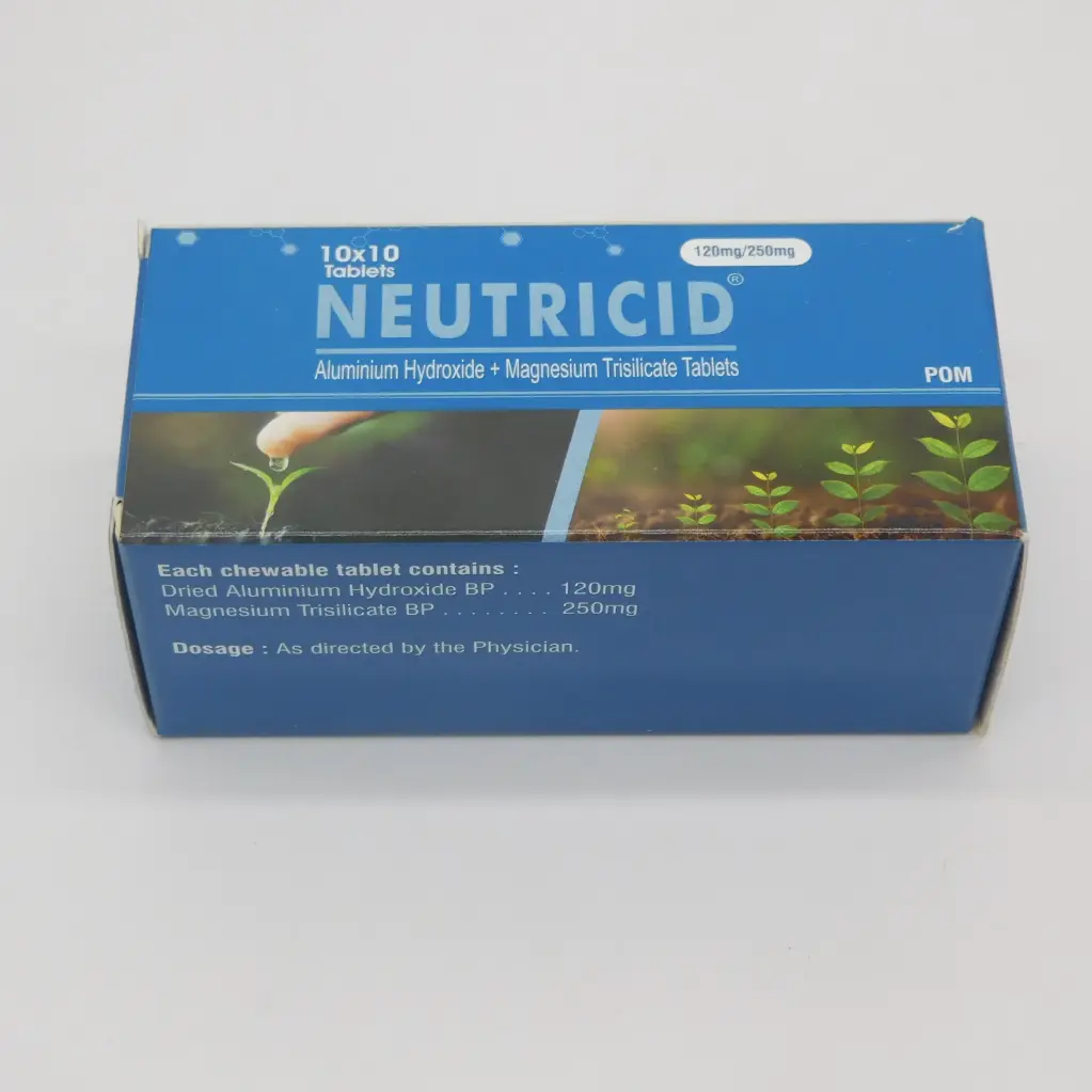 Magnesium Trisilicate/Aluminium Hydroxide Antacid Tablets Blister (Neutricid)
