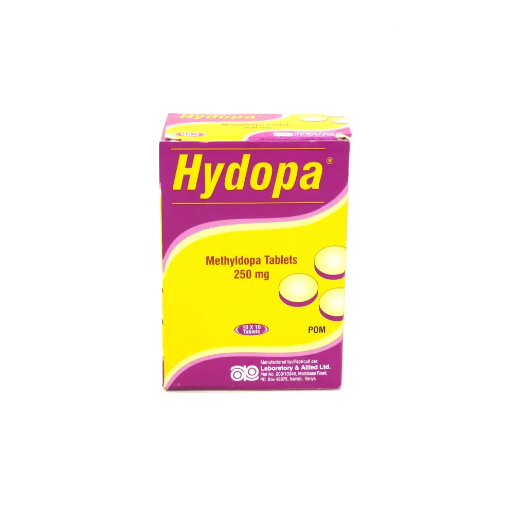 Methyldopa 250mg Blisters (Hydopa)