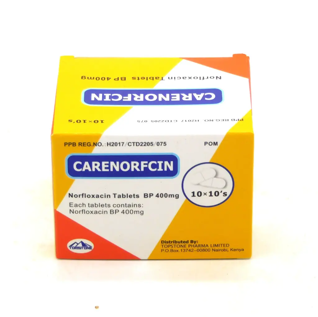 Norfloxacin 400mg Tablets (Carenorfcin)