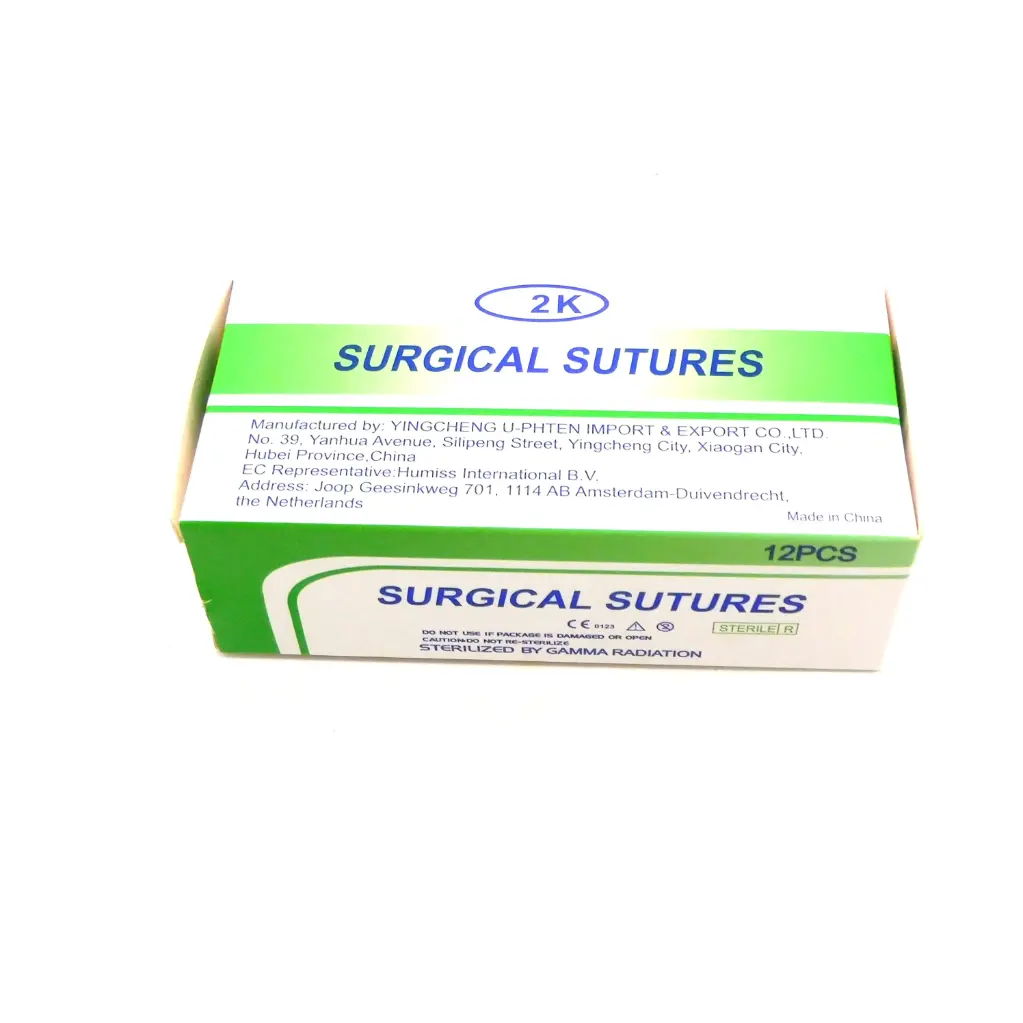 Nylon Surgical Sutures 40mm with Single Needle 75cm Size 2/0 Reverse Cutting (2K)
