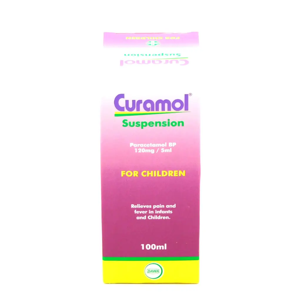 Paracetamol 120mg/5ml Suspension 100ml (Curamol)