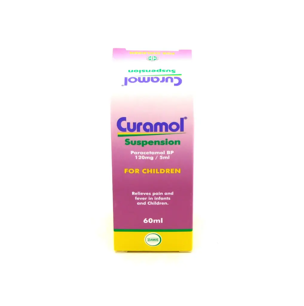 Paracetamol 120mg/5ml Suspension 60ml (Curamol)
