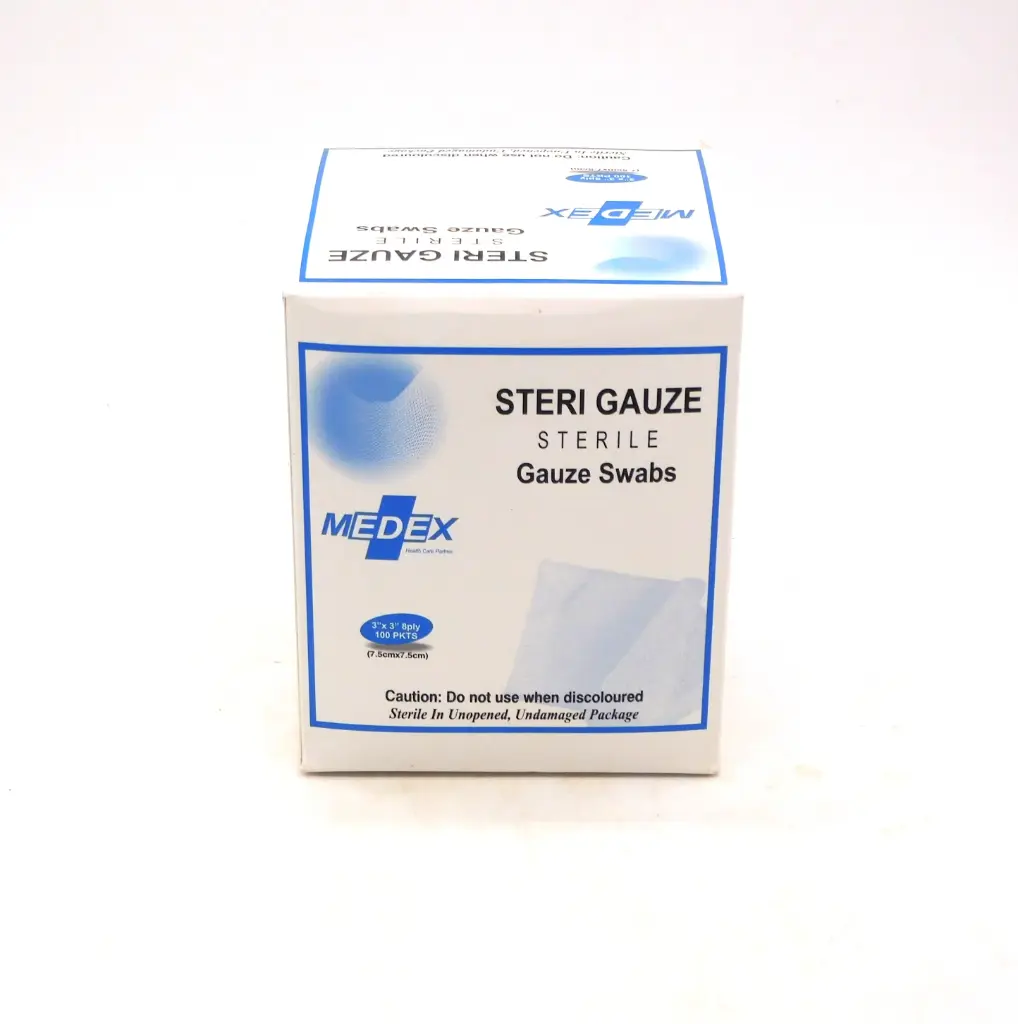 Sterile Gauze Swabs 3cm x 3cm (Medex)