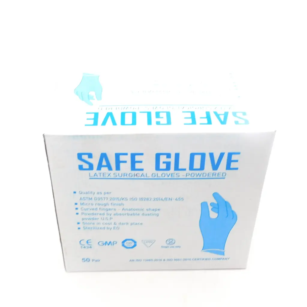 Surgical Sterile Gloves 7.5 inch Pair (Safe Glove)