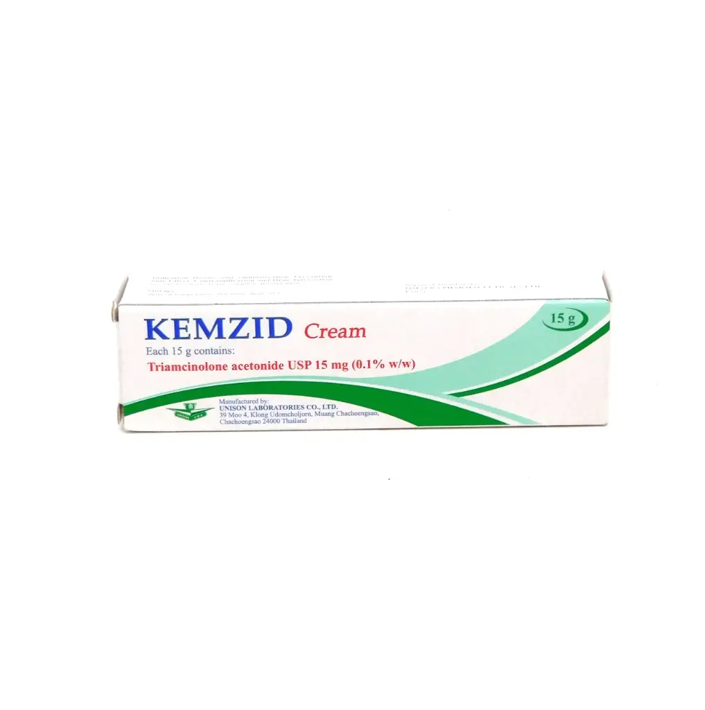 Triamcinolone Acetonide 0.1% w/w Topical Cream 15g (Kemzid)
