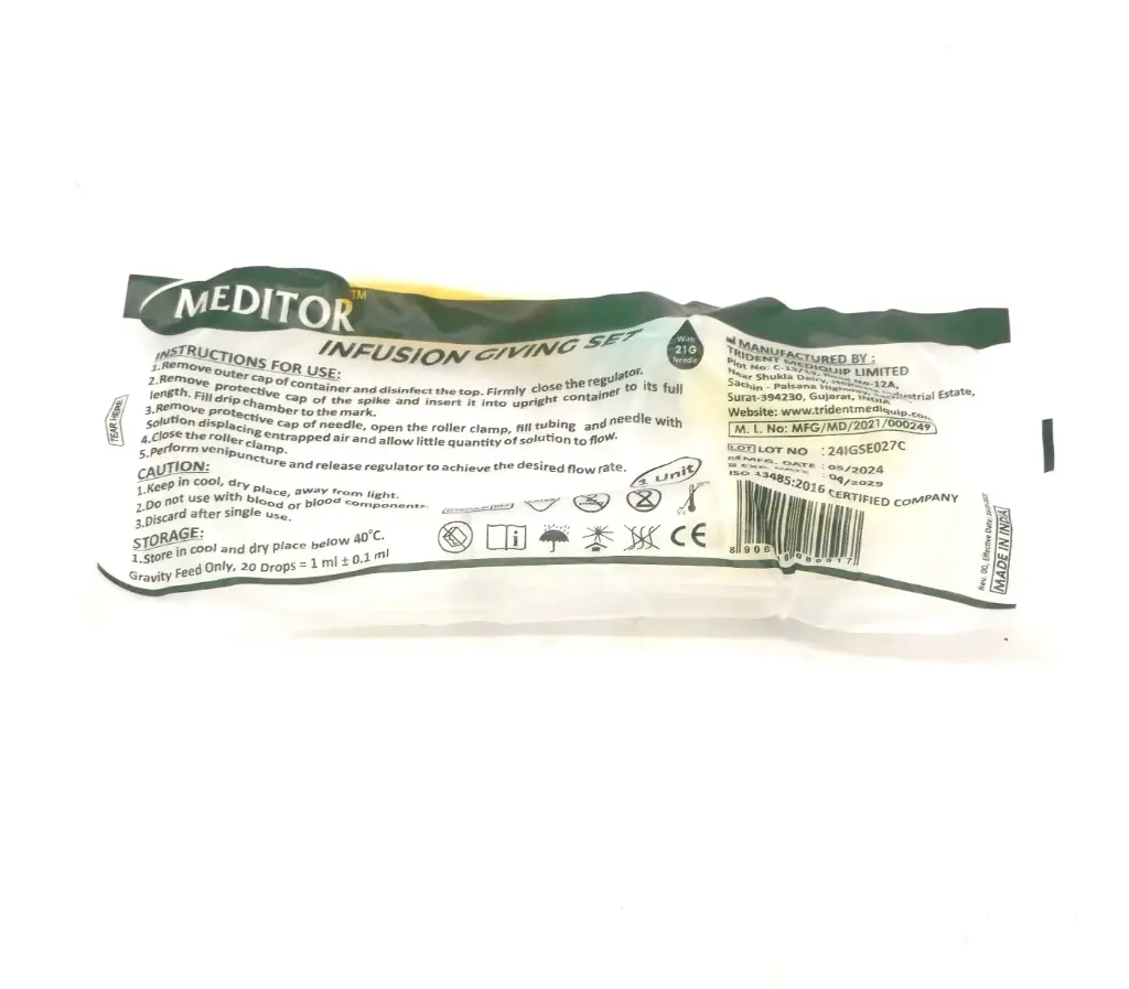 IV Infusion Sets 150ml - Pediatric (Meditor)