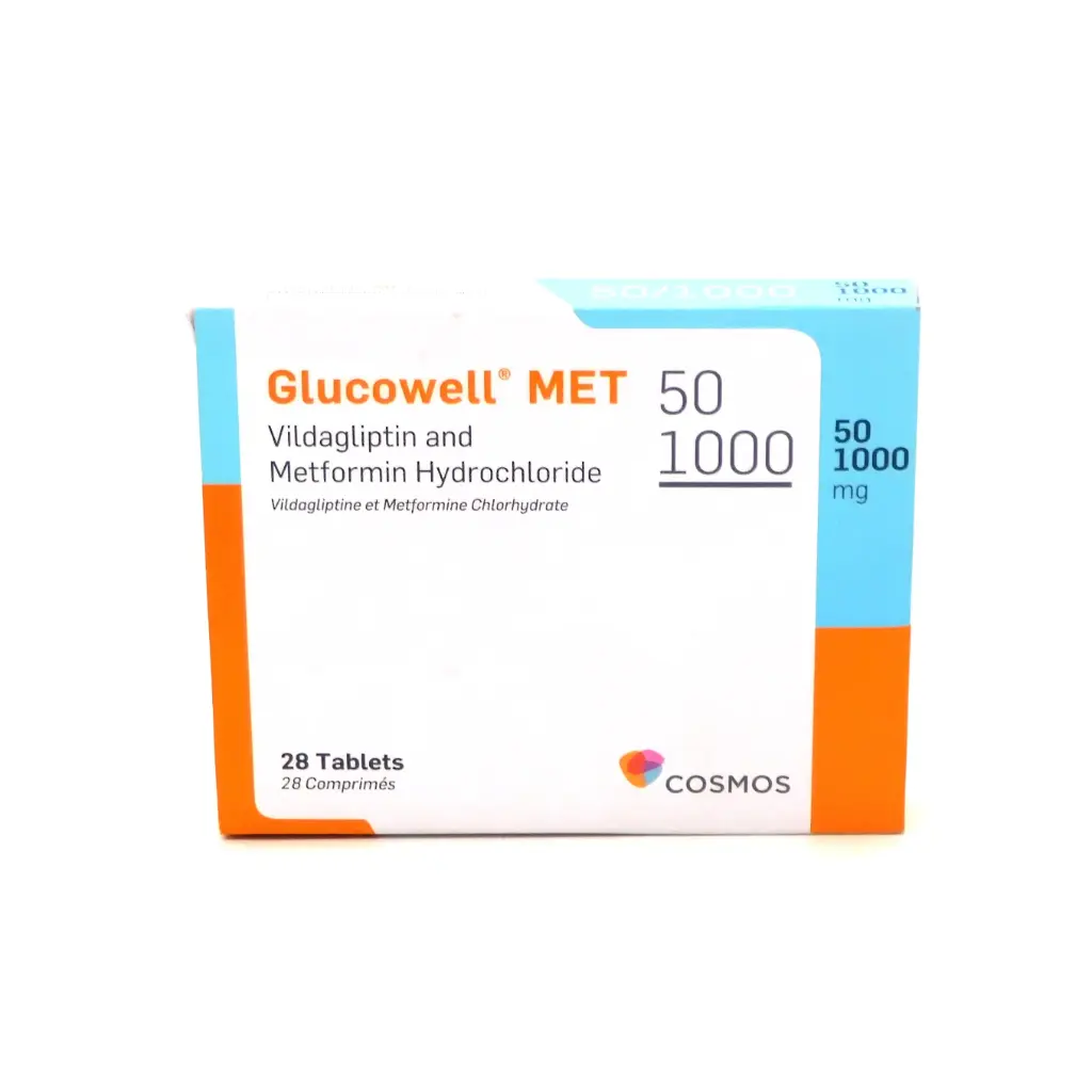 Vildagliptin/Metformin Hydrochloride 50/1000mg (GlucowellMET)