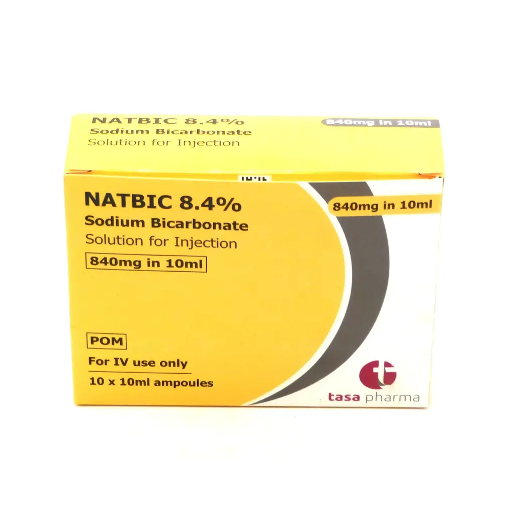 Sodium Bicarbonate 840mg/10ml Injection Vial (Natbic)