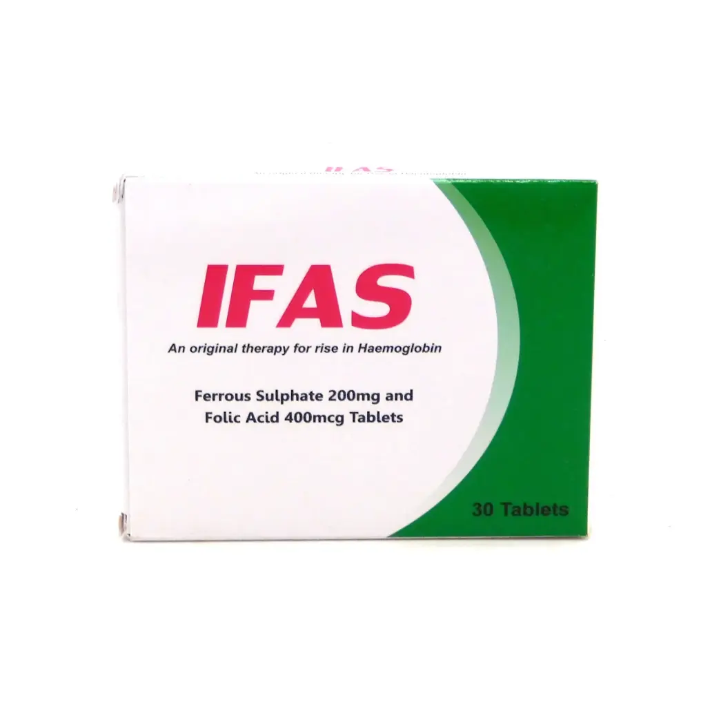Ferrous Sulphate/Folic Acid 200mg/0.4mg Tablets (IFAS)