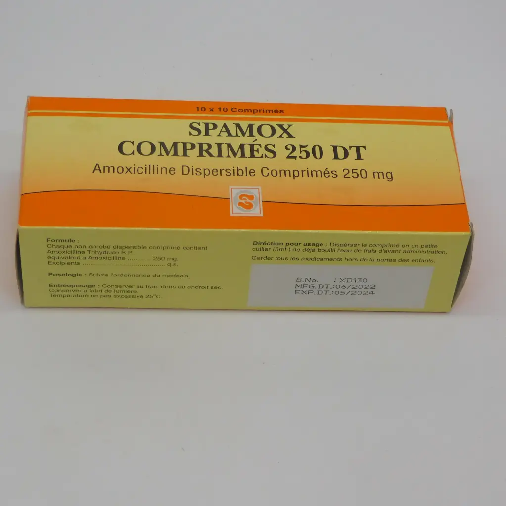Amoxicillin 250mg Tablets Dispersible (Spamox DT)