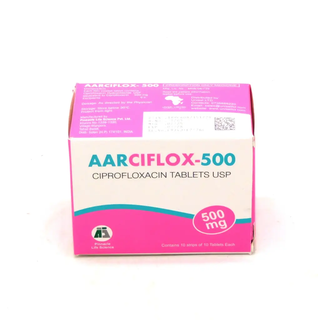 Ciprofloxacin 500mg Tablets (Aarciflox)