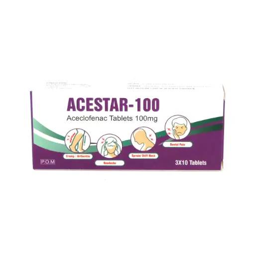 Aceclofenac 100mg Tablets (Acestar-100)