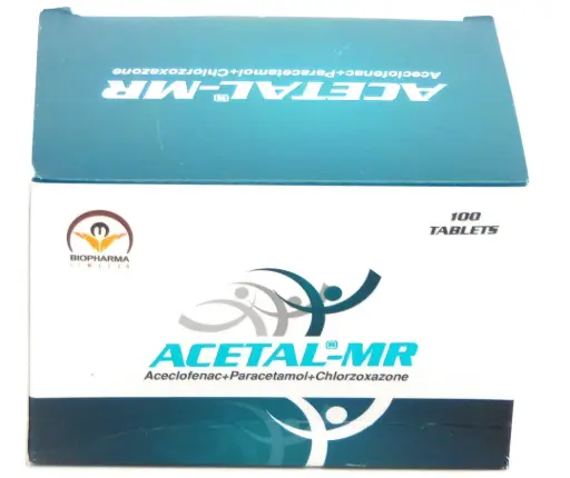 Aceclofenac/Paracetamol/Chlorzoxazone Tablets 100/325/500 (Acetal MR)