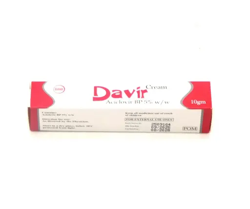 Acyclovir BP, 5% w/w Cream (Davir)
