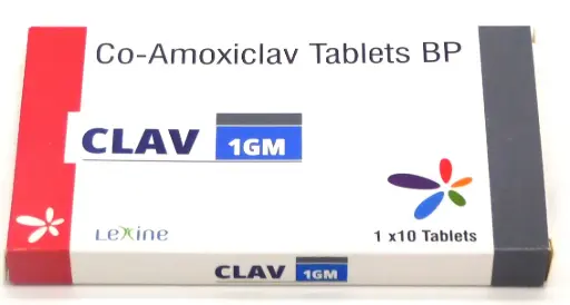 Amoxicillin/Clavulanate Potassium 1g Tablets (Clav) 
