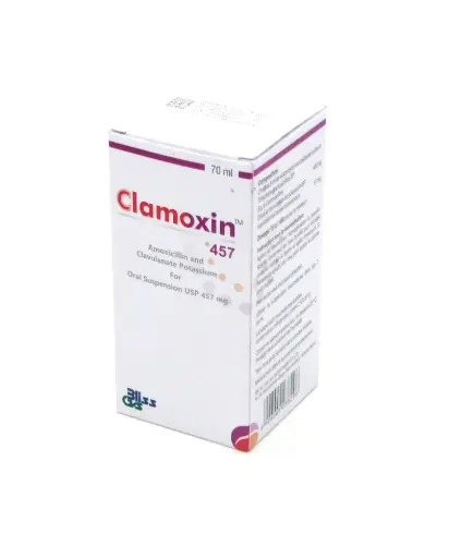 Amoxicillin/Clavulanate Potassium 457mg/5ml Suspension 70ml (Clamoxin)