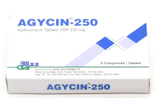 Azithromycin 250mg Tablets (Agycin-250)