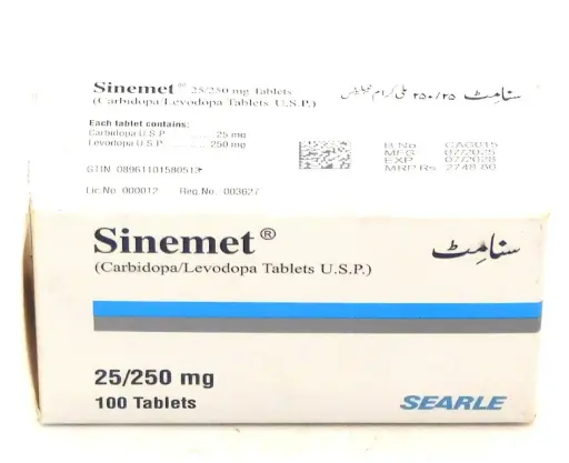 Carbidopa/Levodopa 25/250mg Tablets (Sinemet)