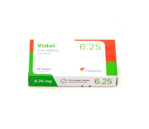 Carvedilol 6.25mg Tablets (Vidol)