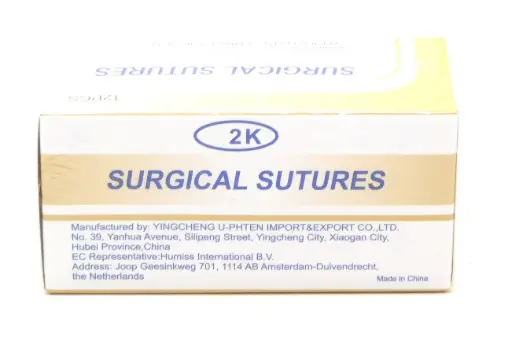 Catgut Surgical Sutures 40mm with Single Needle 75cm Size 2/0 Round Body (2K)