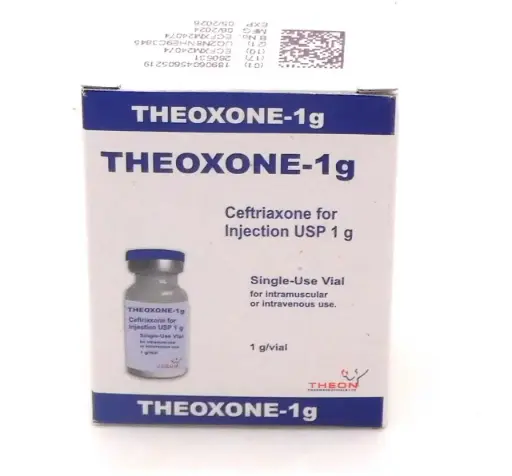 Ceftriaxone 1g Injection (Theoxone)