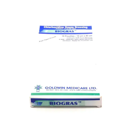 Chlorhexidine Gauze 10cmx40cm (Biogras)