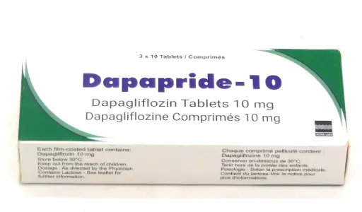 Dapagliflozin 10mg Tablets (Dapapride)  