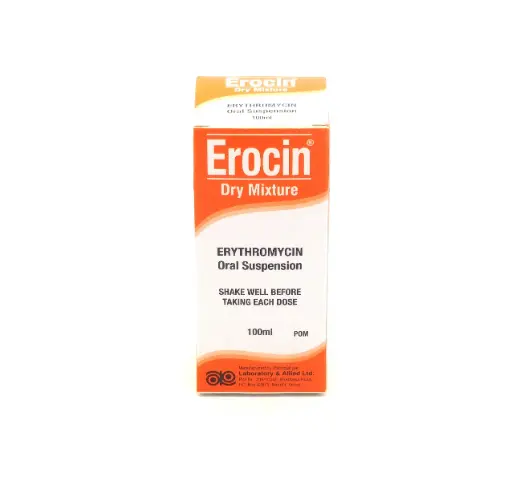 Erythromycin 125mg/5ml Dry Suspension 100ml (Erocin)