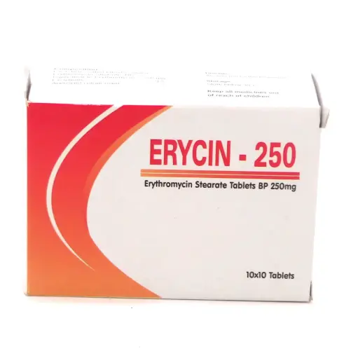 Erythromycin 250mg Tablets Blister (Erycin-250)