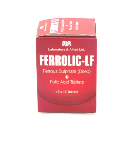 Ferrous Sulphate/Folic Acid 200mg/0.4mg Tablets (Ferrolic LF)