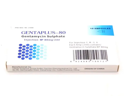 Gentamycin Injection 80mg/2ml (Gentaplus-80)