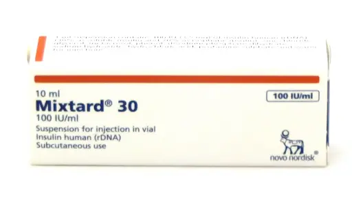 Human Insulin Injection 3.5mg/ml Vial 10ml (Mixtard 30)
