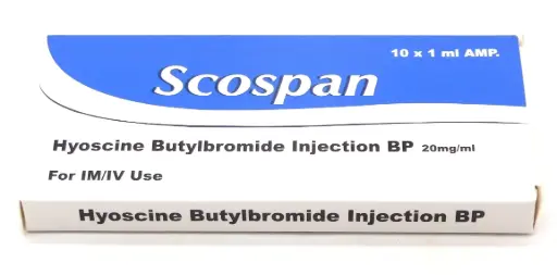 Hyoscine N-Butylbromide 20mg/1ml Injection Ampoule (Scospan)