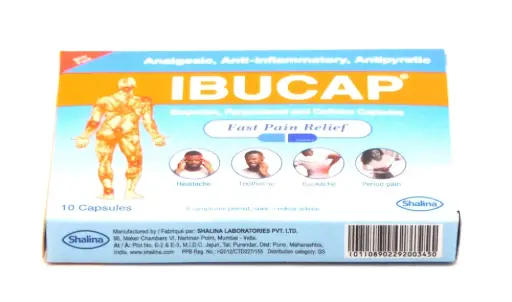Ibuprofen/Paracetamol/Caffeine 200mg/325mg/30mg Capsules (IBUCAP)