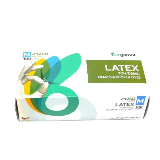 Latex Examination Gloves Medium Box (Bergamot)