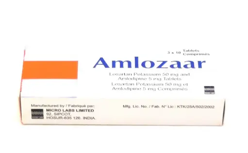 Losartan 50mg/Amlodipine 5mg Tablets (Amlozaar)